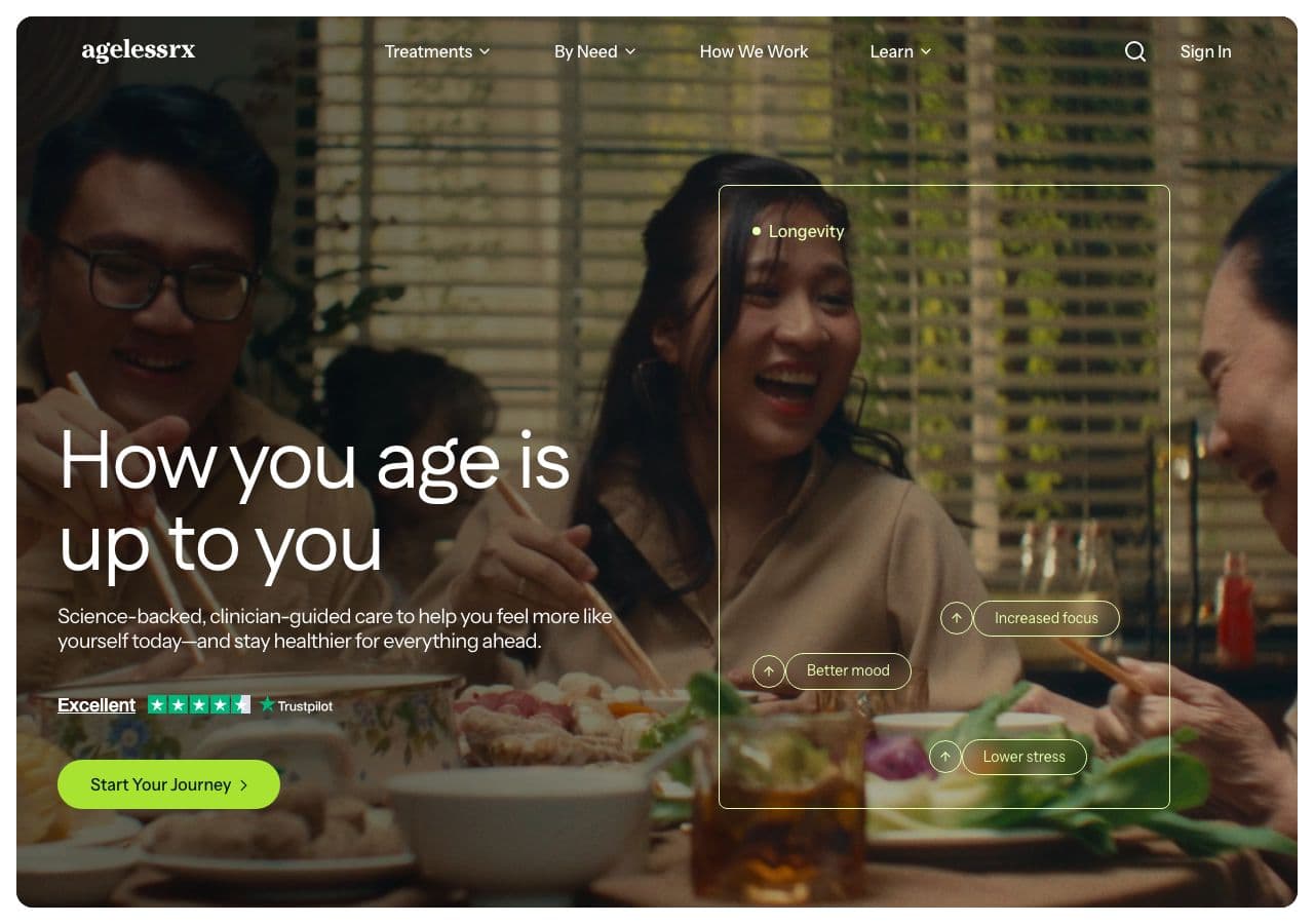AgelessRx website