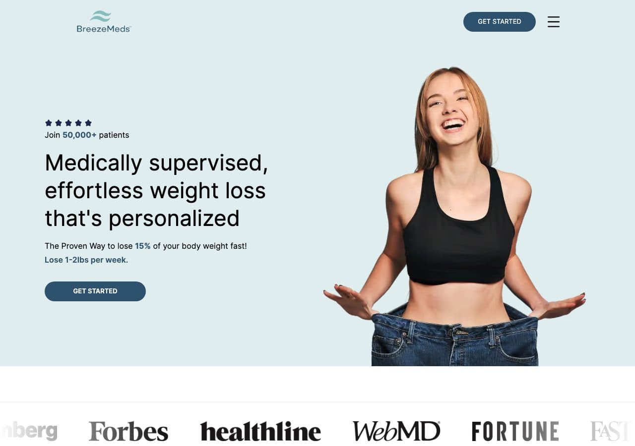 Breeze Meds's website