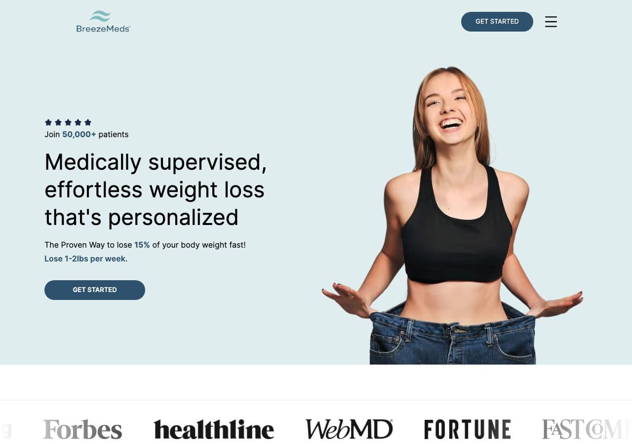 Breeze Meds website