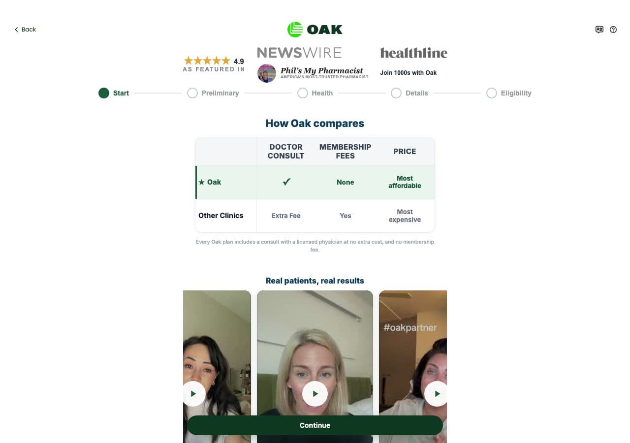 Oak Longevity website