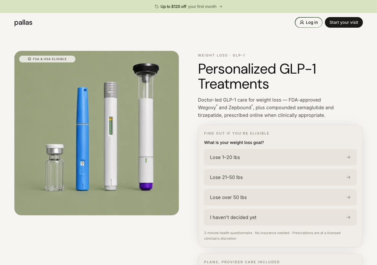 Pallas Health website
