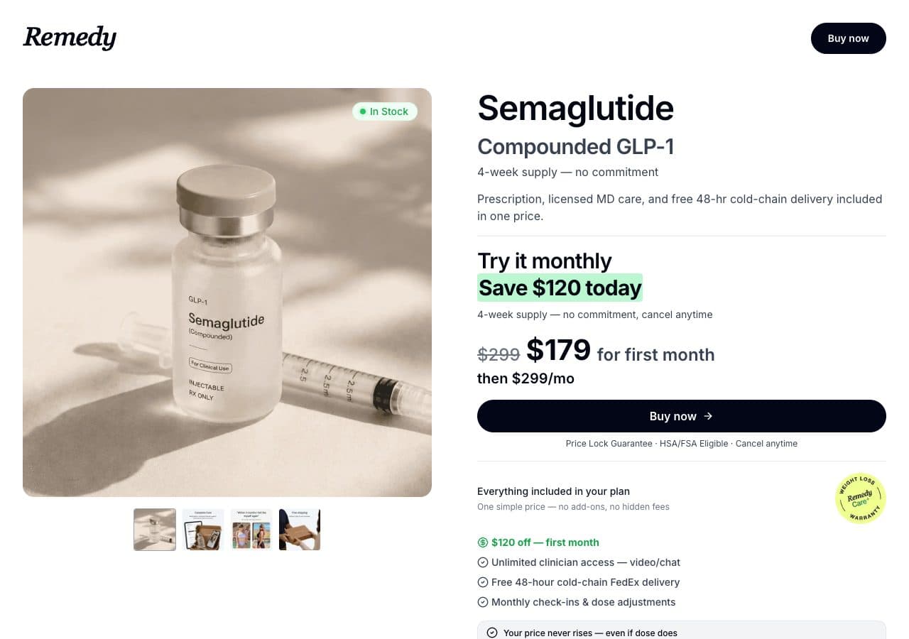 Remedy Meds's website