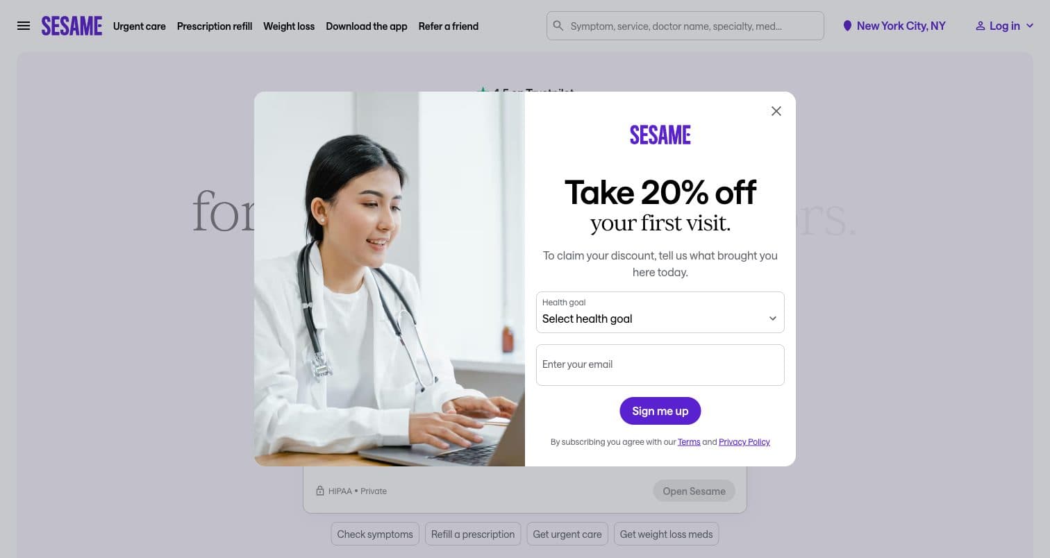 Sesame Care website