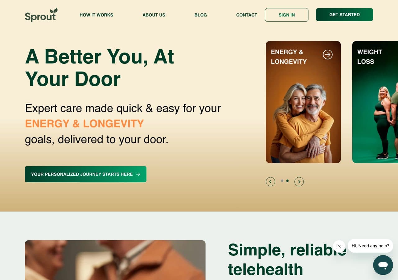 Sprout Health website