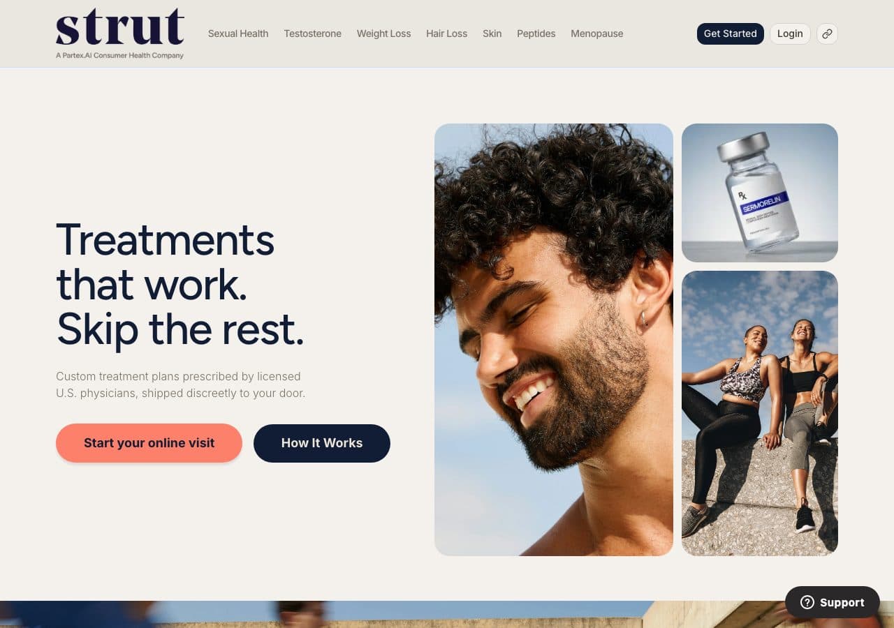 Strut Health's website
