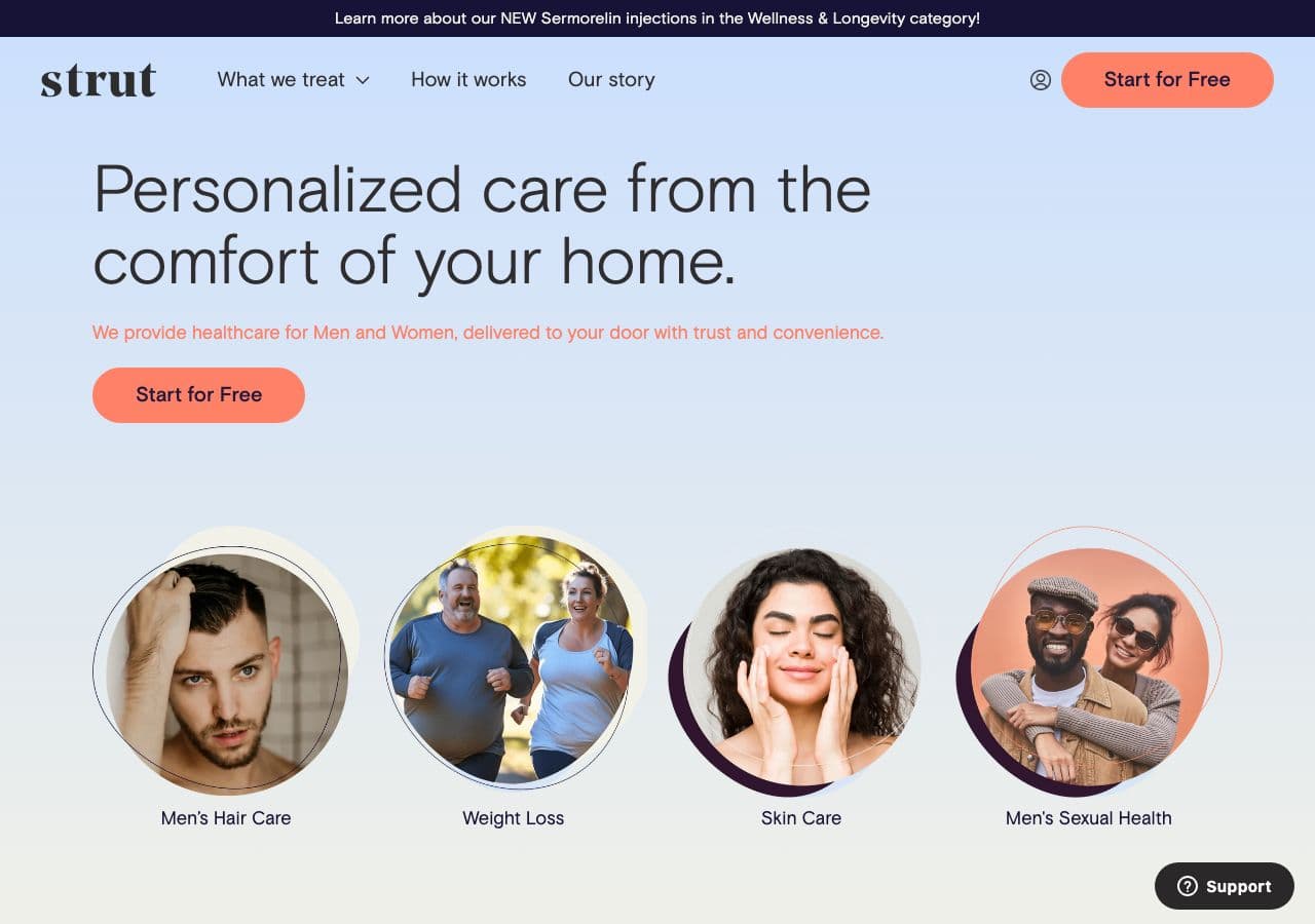 Strut Health website